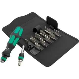 Wera Kraftform Kompakt 70 Universal, 32‑teilig, Bit-Satz (schwarz/grün, 1/4", inkl. Steckgriff)