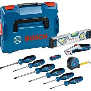 Bosch Professional Schraubendreher- und Handwerkzeug-Set, 19-teilig, Zangen-Set (blau, L-BOXX 102)
