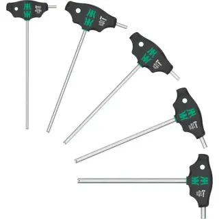 Wera 454/5 HF SHK Set 1 Quergriff-Schraubendreher, 5-teilig (schwarz/grün, mit Haltefunktion)