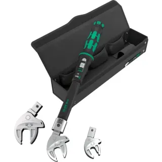 Wera 9530 Drehmomentschlüssel-Set für Wärmepumpen (schwarz/grün, 4-teilig, mit Einsteck-Vierkant 14x18mm)