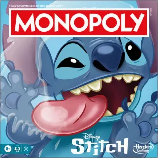 Hasbro Monopoly Disney Stitch Gesellschaftsspiel mit Stitch Spielfiguren, Brettspiel