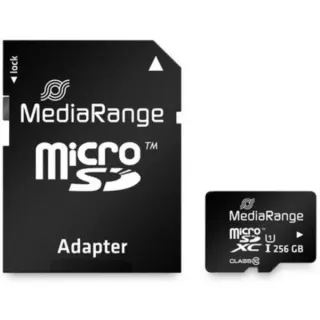 MediaRange 256 GB microSDXC, Speicherkarte (schwarz, Class 10)