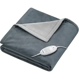 Beurer Wärmezudecke HD 75 Cosy Dark Grey, Heizdecke (dunkelgrau, 130 x 180 cm)