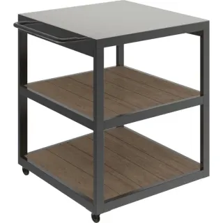 Witt Pizzatrolley Nebenmodul 48651045, Tisch (schwarz/silber, Pizzaofen Tisch)