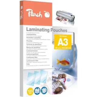 Peach Laminierfolie A3 125mic PP525-01, Folien (glänzend, 100 Stück)