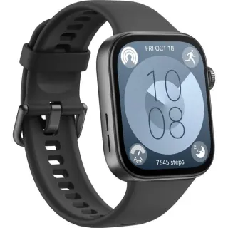 Huawei Watch Fit 3 (Solo-B09S), Smartwatch (schwarz, Fluorelastomer-Armband in schwarz)