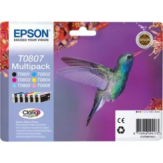 Epson Multipack 6-colours T0807 Claria Photographic Ink, Tinte (Retail)