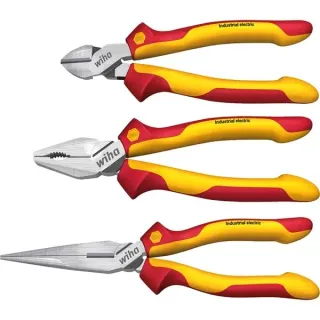 Wiha Zangen-Set Industrial electric, 4-teilig (gelb/rot)