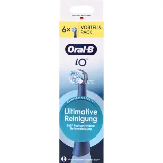 Oral-B iO Ultimative Reinigung 6er, Aufsteckbürste (schwarz, Überlegene Plaque-Entfernung)