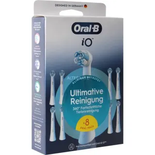Oral-B iO Ultimative Reinigung 8er, Aufsteckbürste (weiß, Überlegene Plaque-Entfernung)
