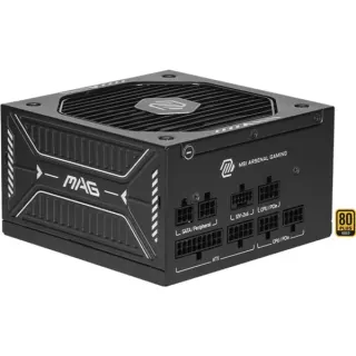 MSI MAG A650GLS PCIE5, PC-Netzteil (schwarz, 1x 12-Pin High Power GPU, 2x PCIe, Kabelmanagement, 650 Watt)