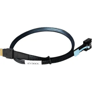 ICY BOX MB403L-B, Kabel (schwarz, MCIO 4i SFF-TA-1016 auf SlimSAS 4i SFF-8654)