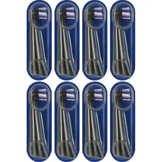 Oral-B iO Strahlendes Weiss 8er, Aufsteckbürste (schwarz, Für eine aufhellende Reinigung)