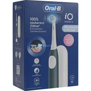Oral-B iO Series 2 mit Reiseetui , Elektrische Zahnbürste (dunkelgrün/weiß)