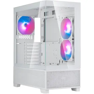 SilverStone Lucid 05, Tower-Gehäuse (weiß, 270° Panoramaglas-Design)