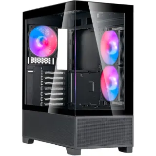SilverStone Lucid 05, Tower-Gehäuse (schwarz, 270° Panoramaglas-Design)