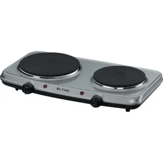 Rommelsbacher Doppelkochplatte ELTAC DK 28 (silber, 2.500 Watt, Kochflächen Ø 14,5cm / Ø 18cm)