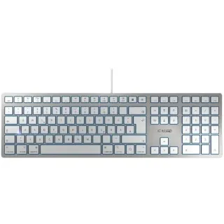 CHERRY KC 6000C FOR MAC, Tastatur (silber/weiß, DE-Layout, Cherry SX-Scherentechnologie)