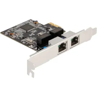 DeLOCK PCIE x1 auf 2x RJ45 Gbit, LAN-Adapter