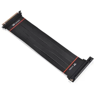 Thermaltake PCIe 90° Extender Kabel 4.0 16x 30cm, Verlängerungskabel (schwarz, abgewinkelt)