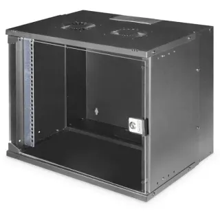 Digitus Wandgehäuse SOHO PRO , IT-Schrank (schwarz, 9 Höheneinheiten)