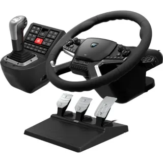 HORI Force Feedback Truck Control System, Simulatoren-Set (schwarz/silber, für PC)