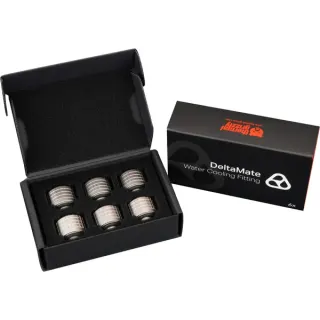 Thermal Grizzly DeltaMate Fitting – ST16, Verbindung (nickel, 6er Pack)