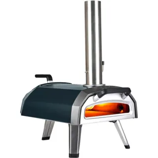 Ooni Karu 2 Pizzaofen (schwarz/edelstahl, Multi-Brennstoff, für Pizzen bis ca. Ø 31cm)