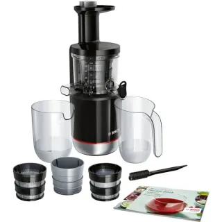 Bosch Home Slow Juicer VitaExtract, Entsafter (schwarz/edelstahl, 150 Watt, Saftbehälter 1 Liter)