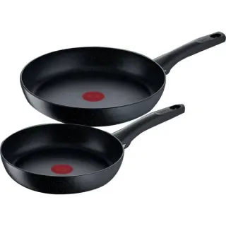 Tefal Pfannen-Set Black Stone, 2-teilig (schwarz, Ø 28cm, Ø 24cm)