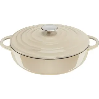 Tefal Servierpfanne LOV Gusseisen Ø 28cm (beige, mit Deckel, 3,8 Liter)