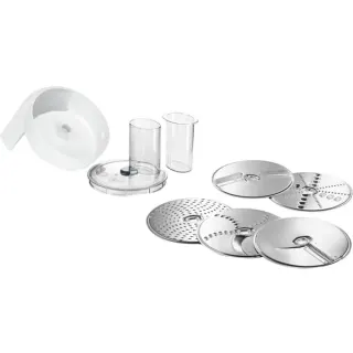 Bosch Home Durchlaufschnitzler VeggieLove Set, Zerkleinerer (weiß, für MUM Serie 2, MUM Serie 4, MUM 5)