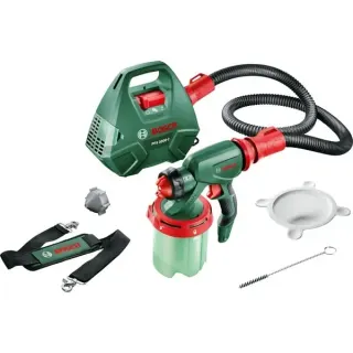 Bosch Professional Farbsprühsystem PFS 3000-2, Sprühpistole (grün/schwarz, 650 Watt, Düse für Lackfarben + Düse für Wandfarbe)