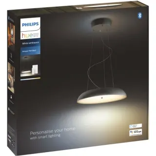 Philips HUE White Ambiance Amaze Pendelleuchte, LED-Leuchte (schwarz, inkl. Dimmschalter)