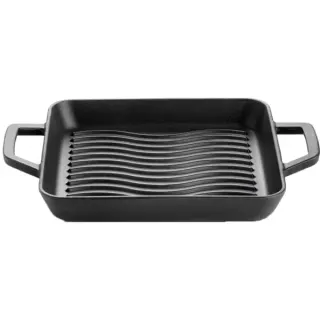 Napoleon Gusseiserne Grillpfanne 25 x 25cm (schwarz, mit 2 Griffen)