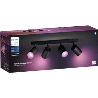 Philips HUE White & Color Ambiance Fugato 4er-Spot, LED-Leuchte (schwarz)