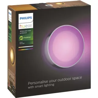 Philips HUE White & Color Ambiance Daylo Outdoor Wandleuchte, LED-Leuchte (silber)