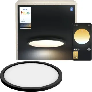 Philips HUE White Ambiance Aurelle runde Panelleuchte, LED-Leuchte (schwarz)