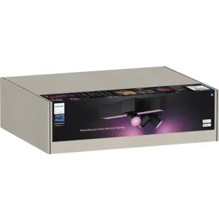 Philips HUE White & Color Ambiance CentrisCross 3er Deckenspot, LED-Leuchte (schwarz)