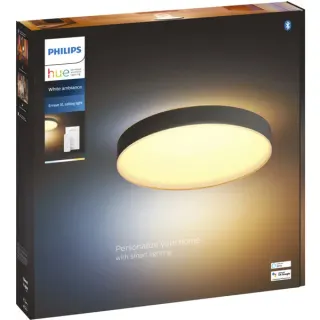 Philips HUE White Ambiance Enrave Deckenleuchte XL, LED-Leuchte (schwarz, inkl. Dimmschalter)