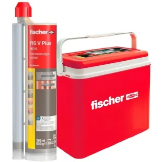 fischer Hochleistungsmörtel FIS V Plus 360 S + Kühlbox (grau, 8 Kartuschen mit je 360ml, in passiver Kühlbox)
