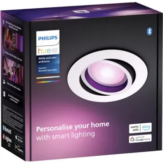 Philips HUE White & Color Ambiance Centura Einbauspot, LED-Leuchte (weiß, rund)