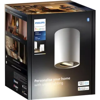 Philips HUE White Ambiance Pillar Einzelspot, LED-Leuchte (weiß, inkl. Dimmschalter)