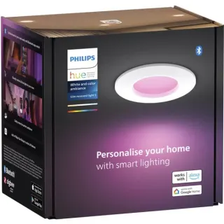 Philips HUE White & Color Ambiance Slim Einbauleuchte, LED-Leuchte (weiß, 90 mm)