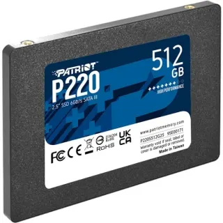 Patriot P220 512 GB, SSD (schwarz, SATA III 6 Gb/s, 2,5")