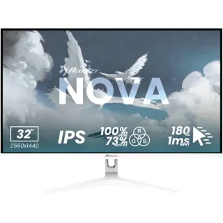 Arozzi Nova 32T2K180, Gaming-Monitor (80 cm (31.5 Zoll), weiß, QHD, IPS, HDMI, DP, Lautsprecher, 180Hz Panel)