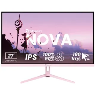 Arozzi Nova 27T2K180, Gaming-Monitor (68.6 cm (27 Zoll), pink, QHD, IPS, HDMI, DP, Lautsprecher, 180Hz Panel)