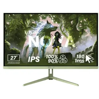 Arozzi Nova 27T2K180, Gaming-Monitor (68.6 cm (27 Zoll), grün, QHD, IPS, HDMI, DP, Lautsprecher, 180Hz Panel)