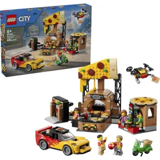 LEGO 60496 City Pizza-Liefererlebnis mit Fahrzeugen, Konstruktionsspielzeug