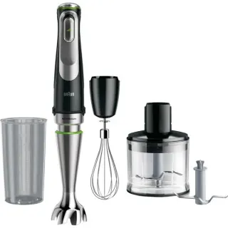 Braun MultiQuick 9 Stabmixer MQ 9135XI (schwarz/edelstahl, 1.200 Watt, mit Zerkleinerer und Schneebesen)